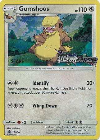 Pokemon | Gumshoos (SM97) (Staff Prerelease Promo) [Sun & Moon: Black Star Promos] | The Nerd Merchant