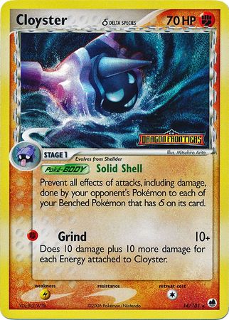 Pokemon | Cloyster (14/101) (Delta Species) (Stamped) [EX: Dragon Frontiers] | The Nerd Merchant