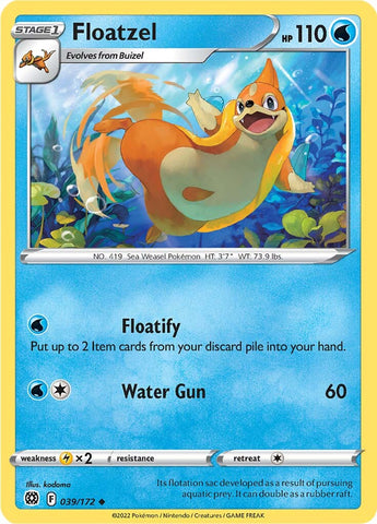 Pokemon | Floatzel (039/172) [Sword & Shield: Brilliant Stars] | The Nerd Merchant
