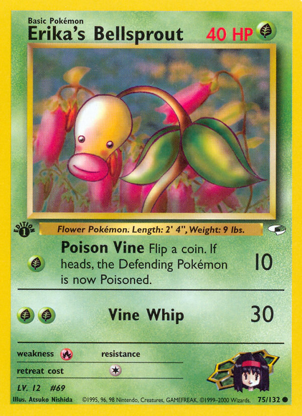 Pokemon | Erika's Bellsprout (75/132) [Gym Heroes 1st Edition] | The Nerd Mechant