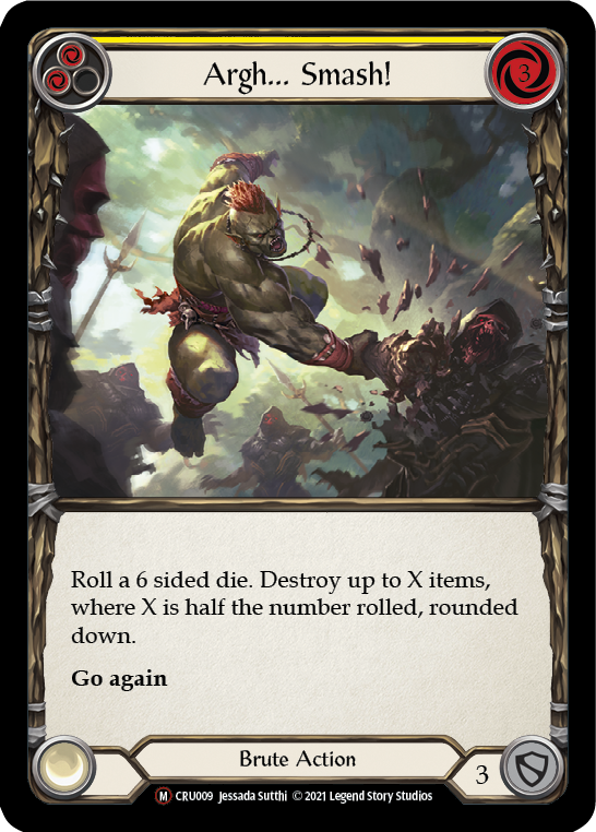 Flesh and Blood TCG | Argh... Smash! [U-CRU009] (Crucible of War Unlimited)  Unlimited Normal | The Nerd Merchant