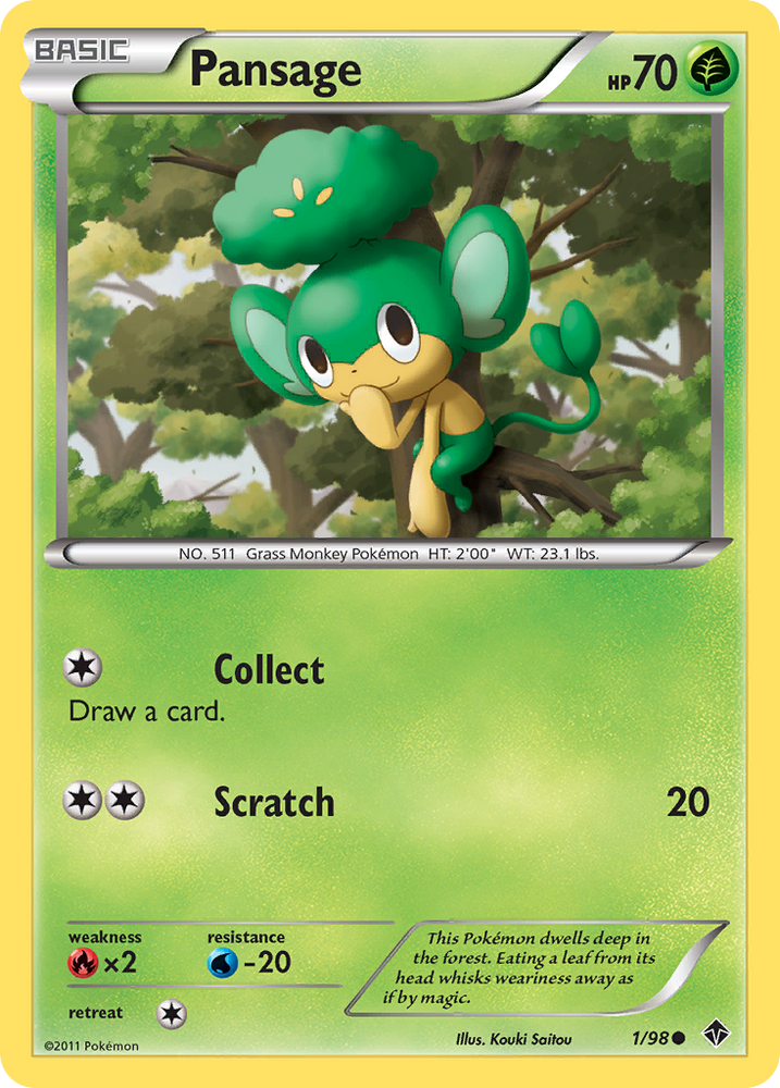 Pokemon | Pansage (1/98) [Black & White: Emerging Powers] | The Nerd Merchant