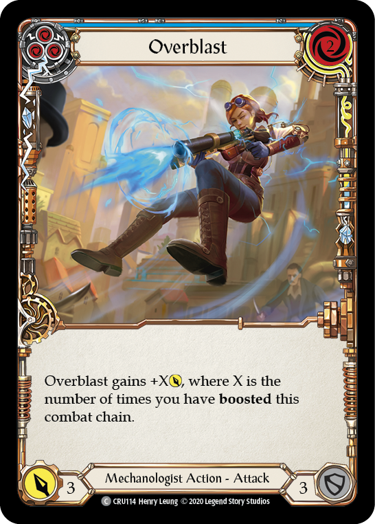 Flesh and Blood TCG | Overblast (Blue) [CRU114] (Crucible of War)  1st Edition Normal | The Nerd Merchant