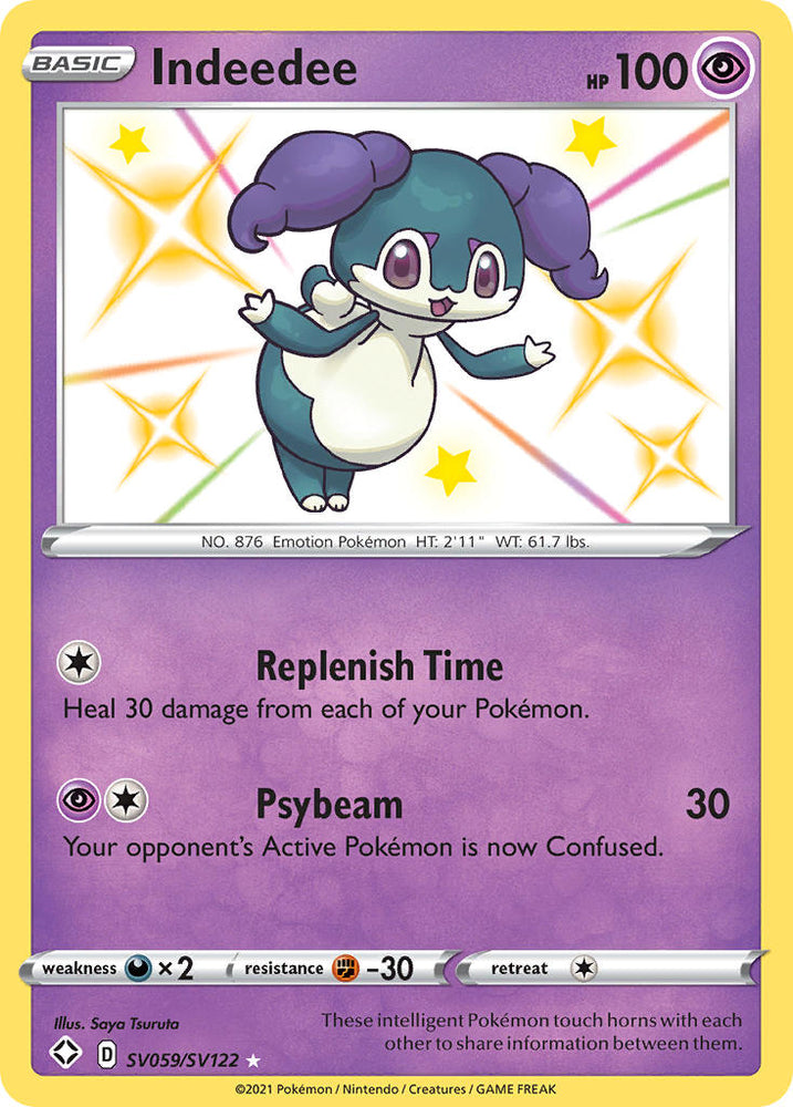 Pokemon | Indeedee (SV059/SV122) [Sword & Shield: Shining Fates] | The Nerd Merchant