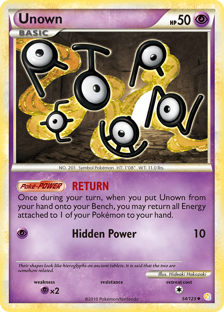 Pokemon | Unown (54/123) [HeartGold & SoulSilver: Base Set] | The Nerd Merchant