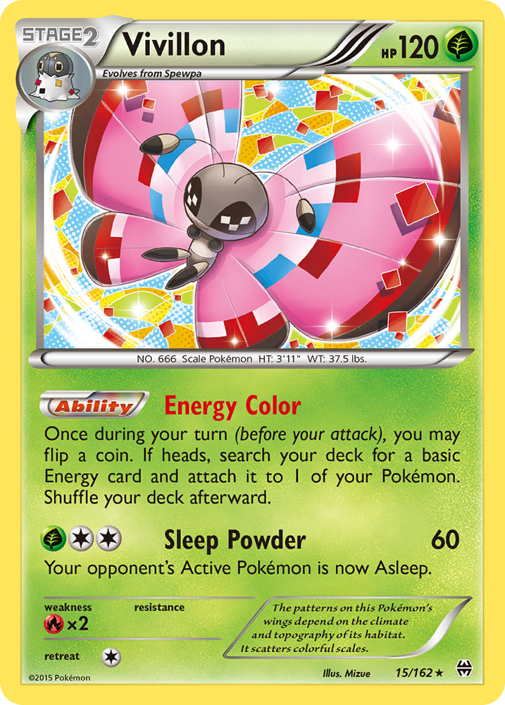 Pokemon | Vivillon (15/162) [XY: BREAKthrough] | The Nerd Merchant
