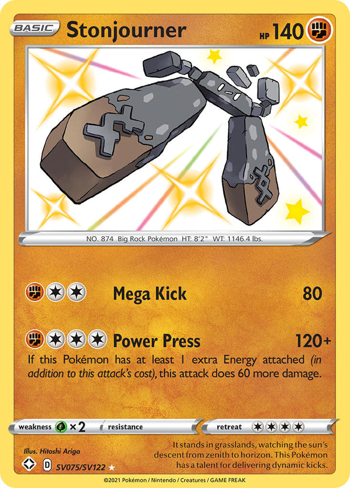 Pokemon | Stonjourner (SV075/SV122) [Sword & Shield: Shining Fates] | The Nerd Merchant