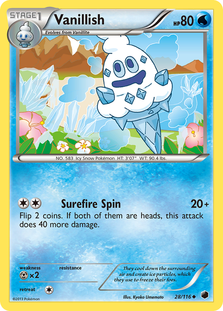Pokemon | Vanillish (28/116) [Black & White: Plasma Freeze] | The Nerd Merchant