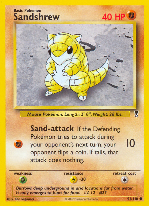 Pokemon | Sandshrew (91/110) [Legendary Collection] | The Nerd Merchant