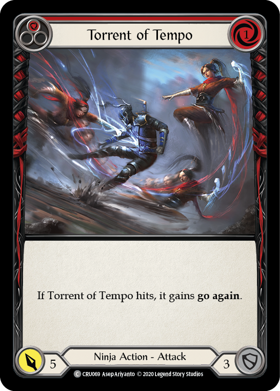 Flesh and Blood TCG | Torrent of Tempo (Red) [CRU069] (Crucible of War)  1st Edition Rainbow Foil | The Nerd Merchant