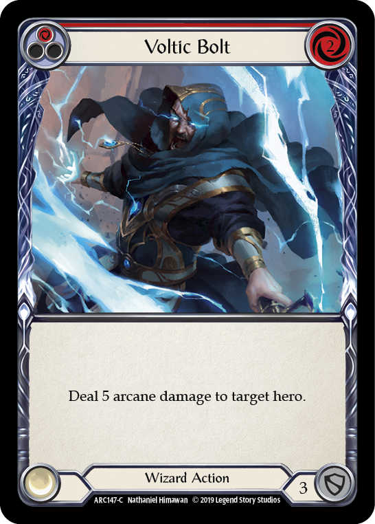 Flesh and Blood TCG | Voltic Bolt (Red) [ARC147-C] (Arcane Rising)  1st Edition Rainbow Foil | The Nerd Merchant
