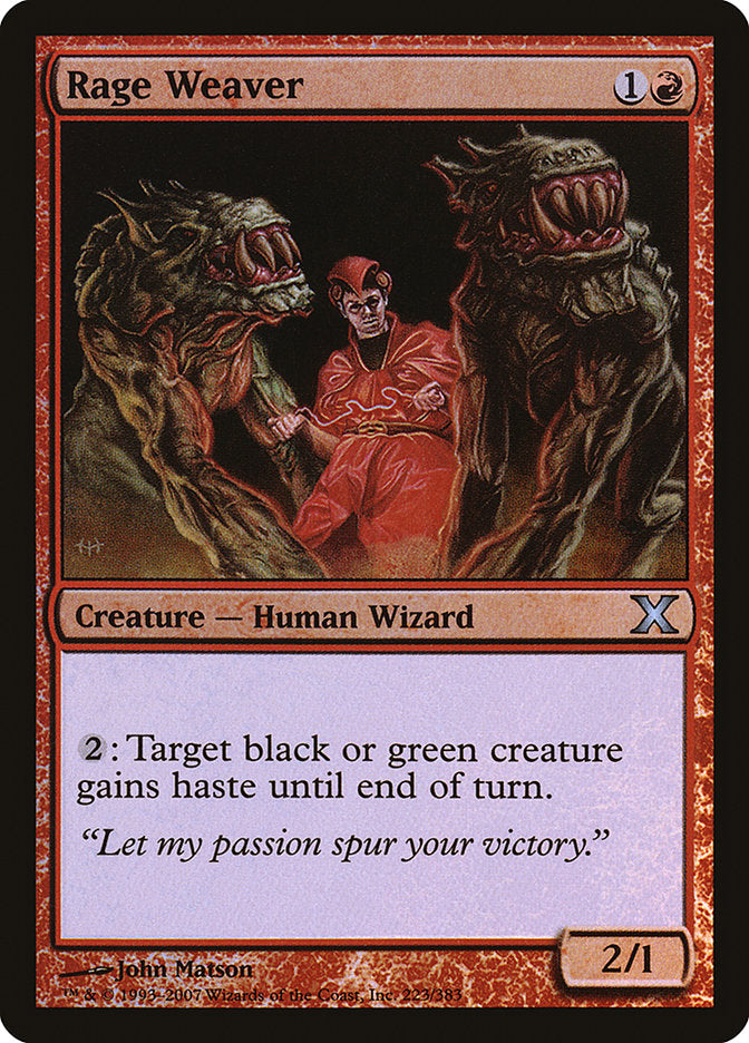 Magic | Rage Weaver (Premium Foil) [Tenth Edition] | The Nerd Merchant
