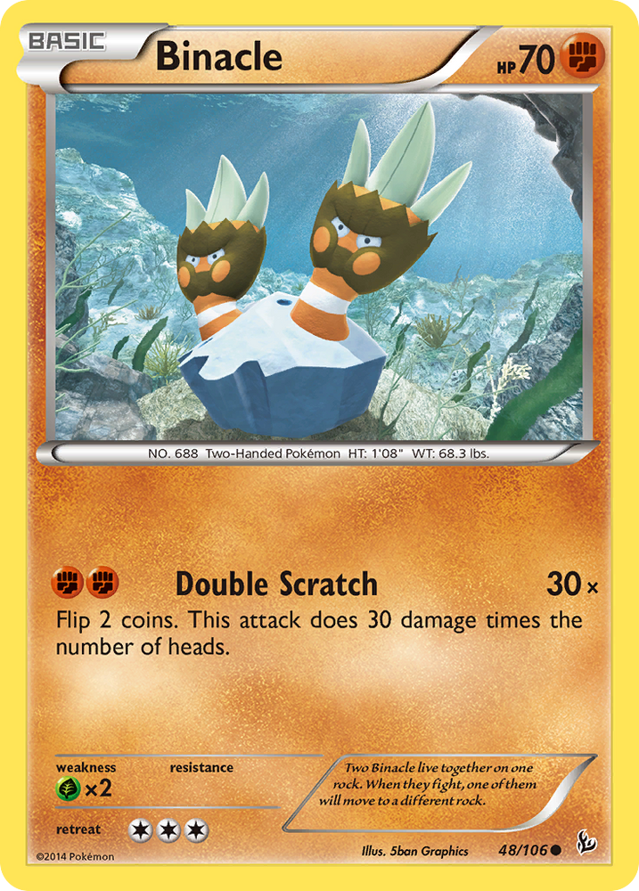 Pokemon | Binacle (48/106) [XY: Flashfire] | The Nerd Merchant