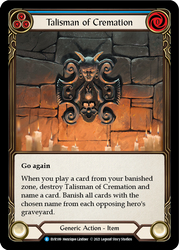 Flesh and Blood TCG | Talisman of Cremation [EVR189] (Everfest)  1st Edition Cold Foil | The Nerd Merchant
