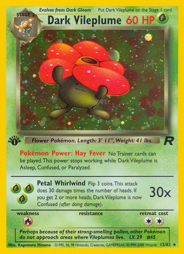 Pokemon | Dark Vileplume (13/82) [Team Rocket 1st Edition] | The Nerd Merchant