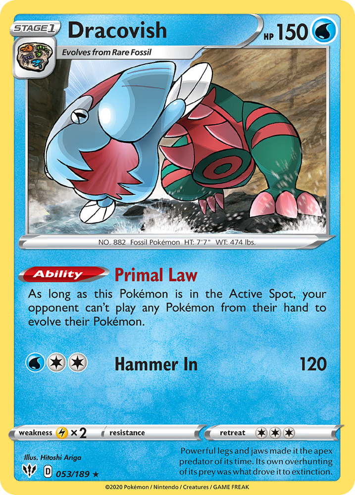 Pokemon | Dracovish (053/189) [Sword & Shield: Darkness Ablaze] | The Nerd Merchant