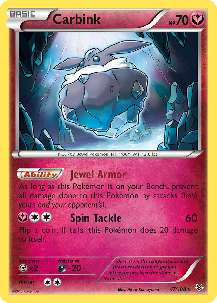 Pokemon | Carbink (47/108) [XY: Roaring Skies] | The Nerd Merchant