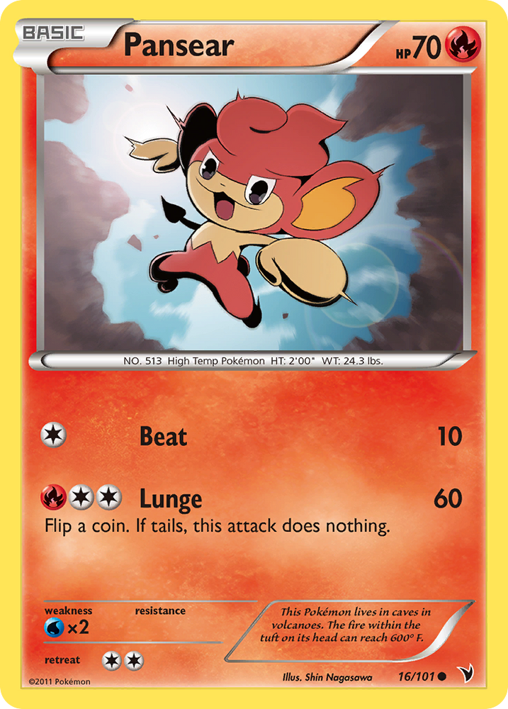 Pokemon | Pansear (16/101) [Black & White: Noble Victories] | The Nerd Merchant