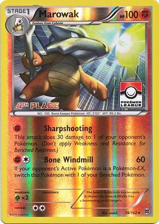 Pokemon | Marowak (78/162) (League Promo 4th Place) [XY: BREAKthrough] | The Nerd Merchant