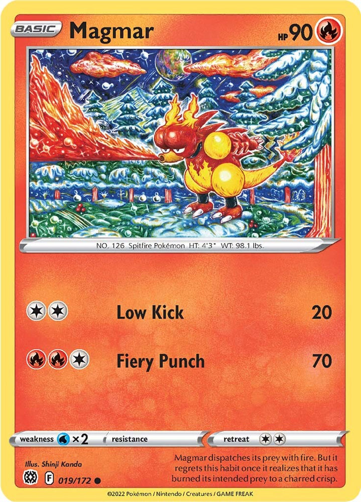 Pokemon | Magmar (019/172) [Sword & Shield: Brilliant Stars] | The Nerd Merchant