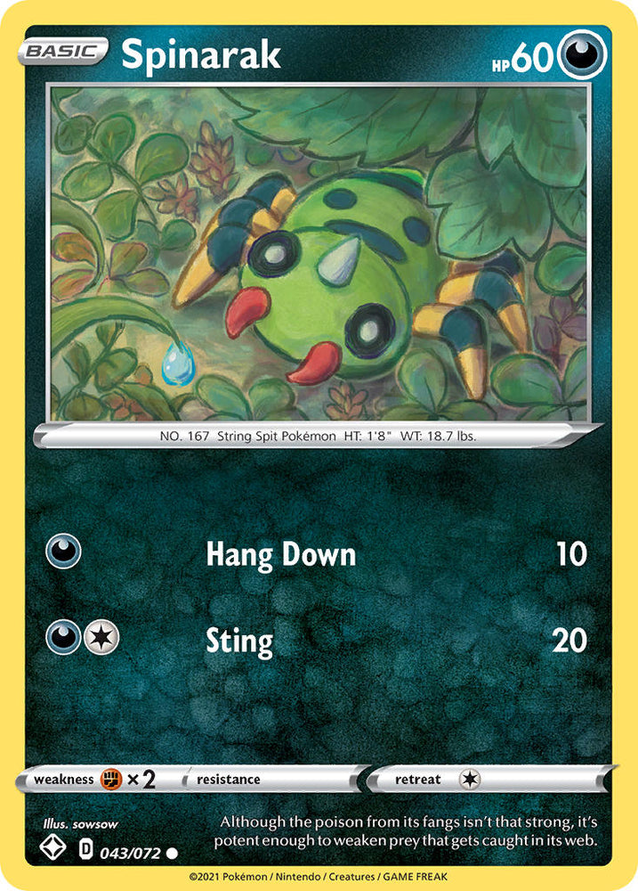 Pokemon | Spinarak (043/072) [Sword & Shield: Shining Fates] | The Nerd Merchant