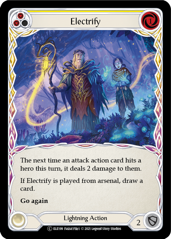 Flesh and Blood TCG | Electrify (Yellow) [U-ELE199] (Tales of Aria Unlimited)  Unlimited Rainbow Foil | The Nerd Merchant