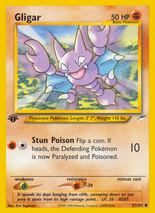 Pokemon | Gligar (67/105) [Neo Destiny 1st Edition] | The Nerd Merchant