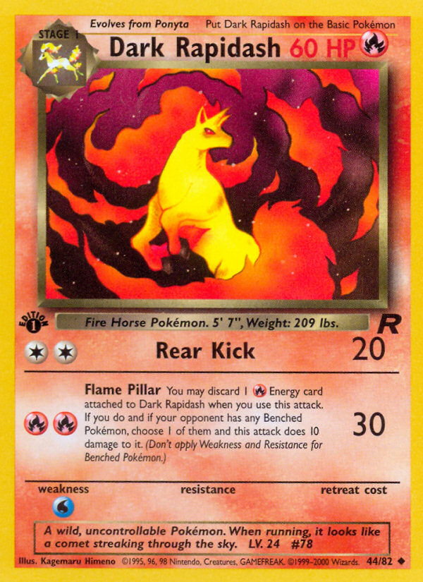 Pokemon | Dark Rapidash (44/82) [Team Rocket 1st Edition] | The Nerd Merchant