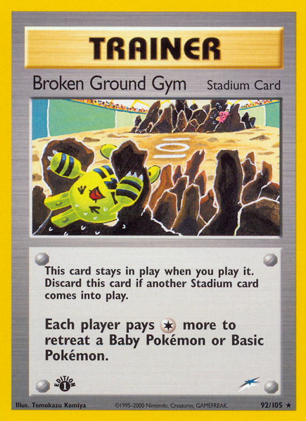 Pokemon | Broken Ground Gym (92/105) [Neo Destiny 1st Edition] | The Nerd Merchant