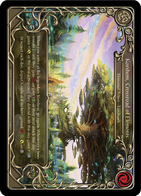Flesh and Blood TCG | Korshem, Crossroad of Elements [U-ELE000] (Tales of Aria Unlimited)  Unlimited Rainbow Foil | The Nerd Merchant