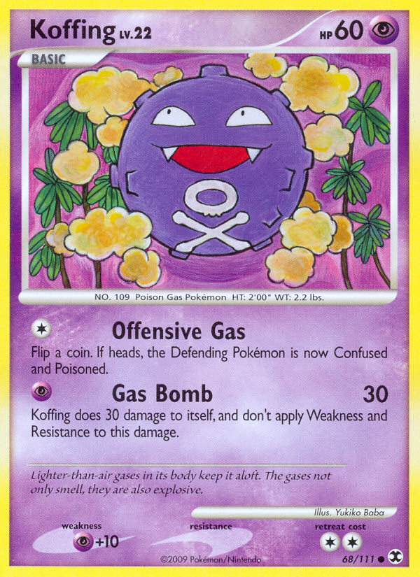 Pokemon | Koffing (68/111) [Platinum: Rising Rivals] | The Nerd Merchant