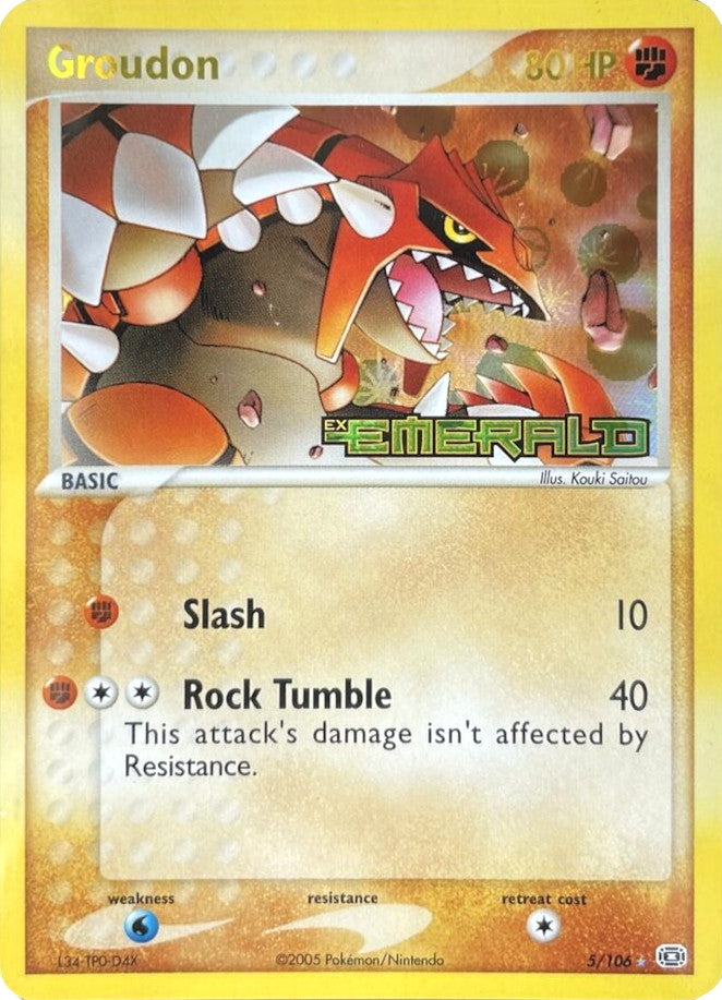 Pokemon | Groudon (5/106) (Stamped) [EX: Emerald] | The Nerd Merchant