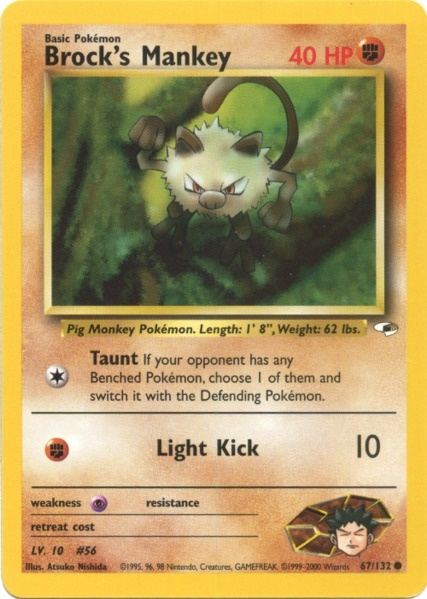 Pokemon | Brock's Mankey (67/132) [Gym Heroes Unlimited] | The Nerd Merchant