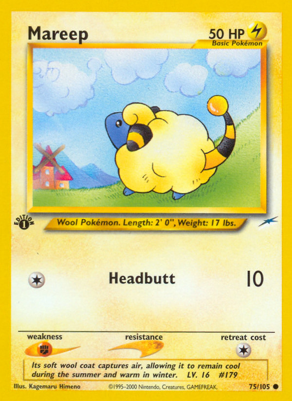 Pokemon | Mareep (75/105) [Neo Destiny 1st Edition] | The Nerd Merchant