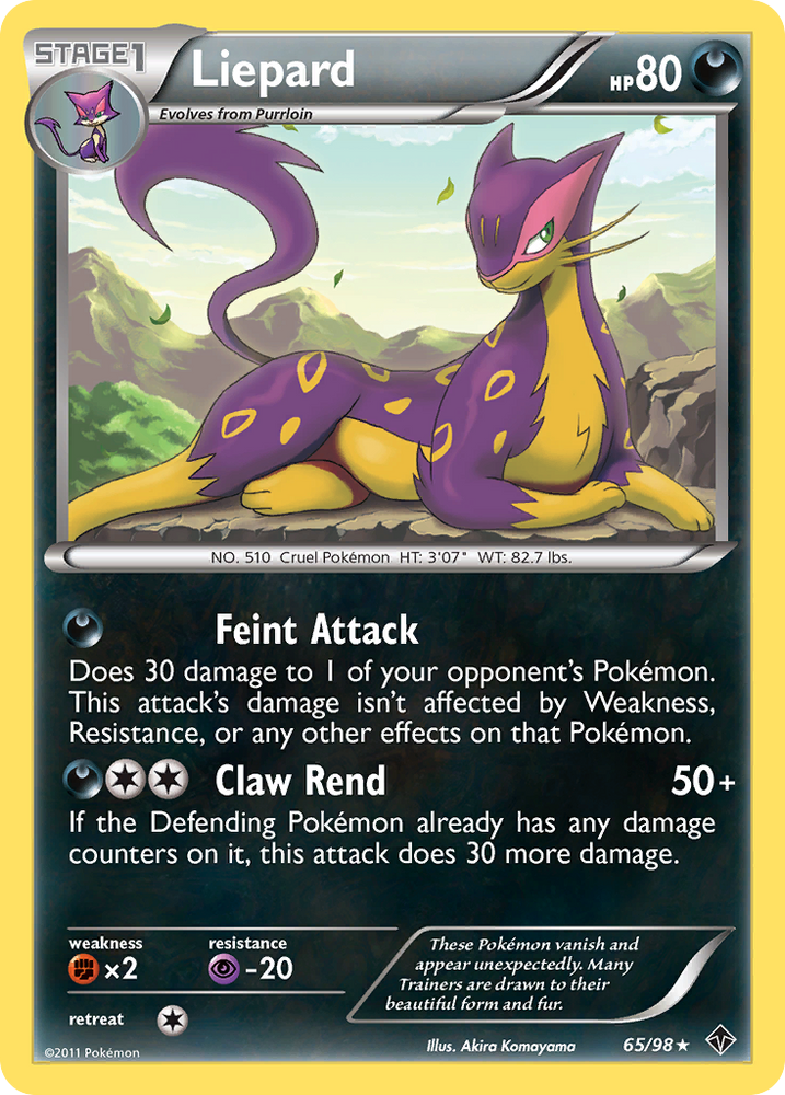 Pokemon | Liepard (65/98) [Black & White: Emerging Powers] | The Nerd Merchant