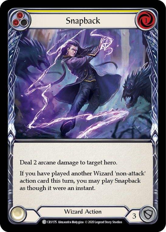 Flesh and Blood TCG | Snapback (Yellow) [CRU175] (Crucible of War)  1st Edition Normal | The Nerd Merchant