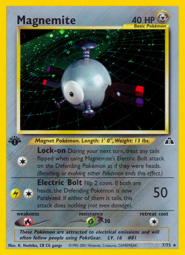Pokemon | Magnemite (7/75) [Neo Discovery 1st Edition] | The Nerd Merchant