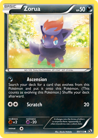 Pokemon | Zorua (89/113) [Black & White: Legendary Treasures] | The Nerd Merchant