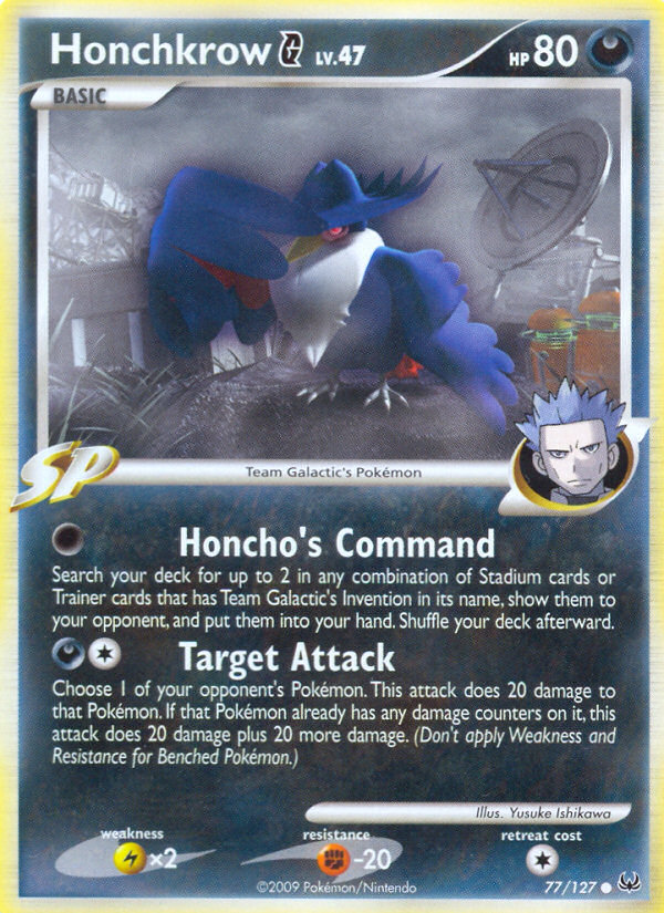 Pokemon | Honchkrow G (77/127) [Platinum: Base Set] | The Nerd Merchant
