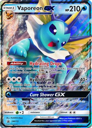 Pokemon | Vaporeon GX (SM172) (Jumbo Card) [Sun & Moon: Black Star Promos] | The Nerd Merchant
