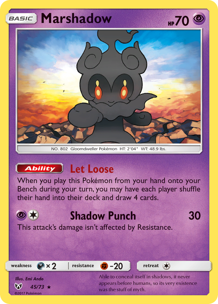 Pokemon | Marshadow (45/73) [Sun & Moon: Shining Legends] | The Nerd Merchant