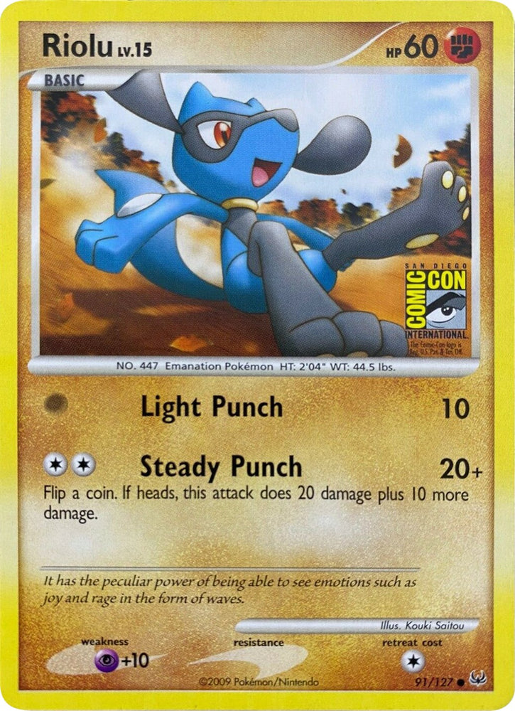Pokemon | Riolu (91/127) (SDCC 2009) [Platinum: Base Set] | The Nerd Merchant