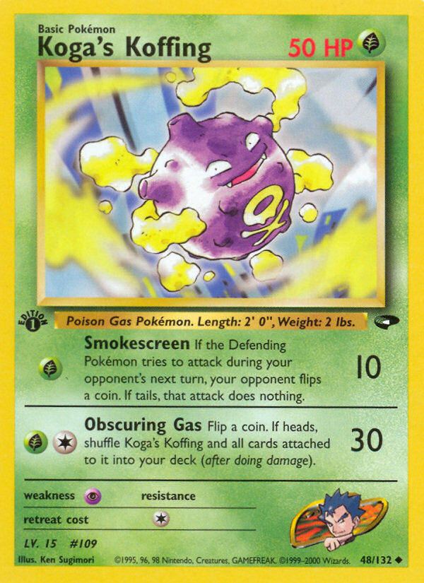 Pokemon | Koga's Koffing (48/132) [Gym Challenge 1st Edition] | The Nerd Merchant