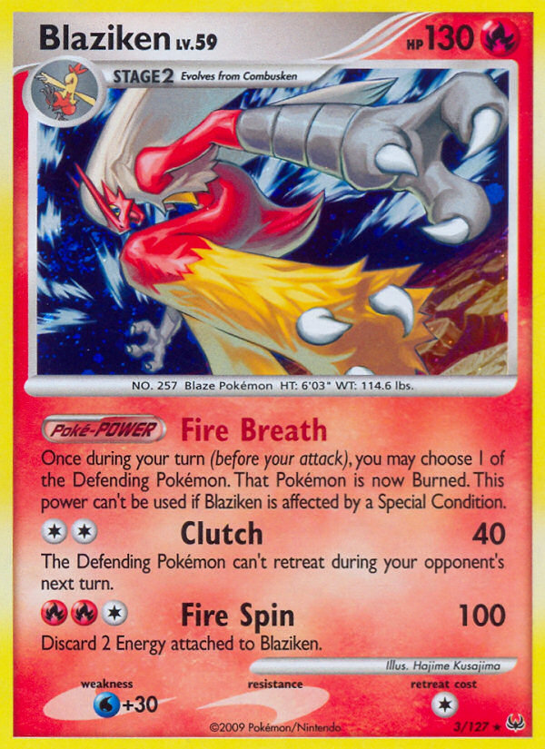 Pokemon | Blaziken (3/127) [Platinum: Base Set] | The Nerd Merchant