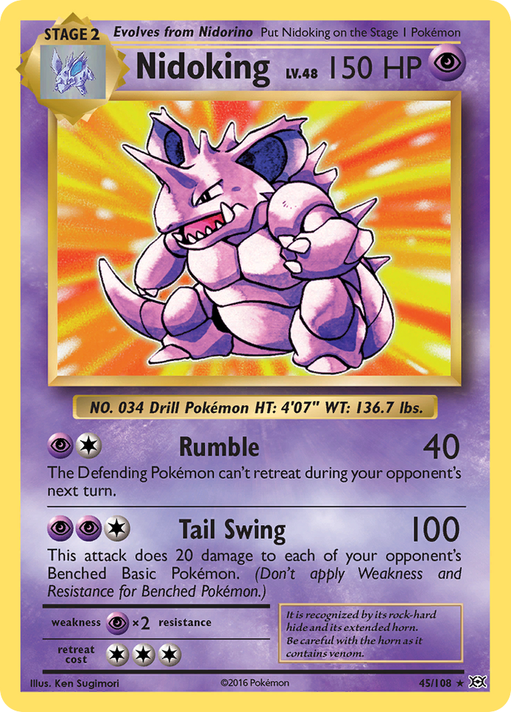 Pokemon | Nidoking (45/108) [XY: Evolutions] | The Nerd Merchant