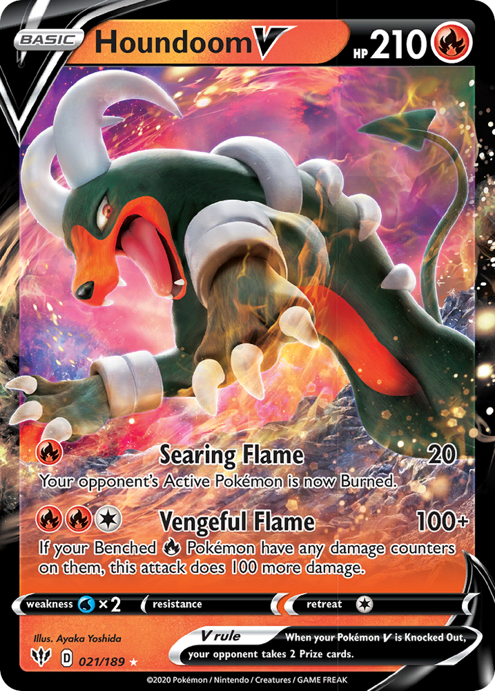 Pokemon | Houndoom V (021/189) [Sword & Shield: Darkness Ablaze] | The Nerd Merchant