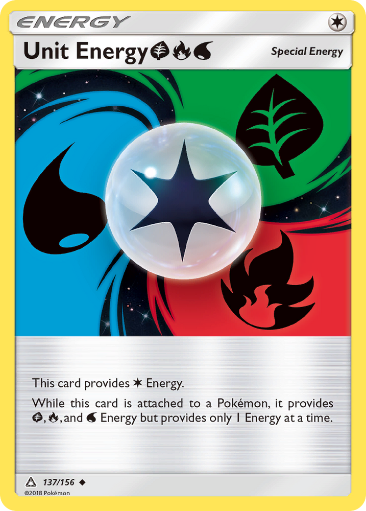 Pokemon | Unit Energy (137/156) (Grass, Fire, Water) [Sun & Moon: Ultra Prism] | The Nerd Merchant