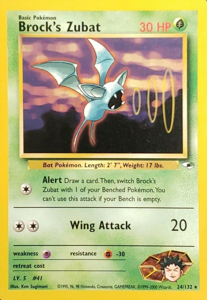 Pokemon | Brock's Zubat (24/132) [Gym Heroes Unlimited] | The Nerd Merchant