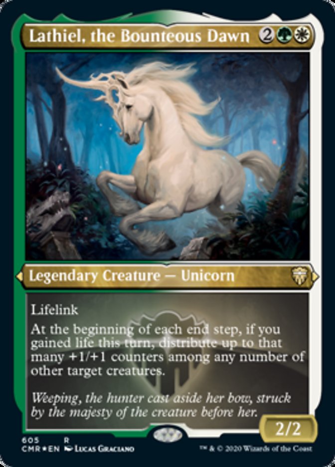 Magic | Lathiel, the Bounteous Dawn (Etched) [Commander Legends] | The Nerd Merchant