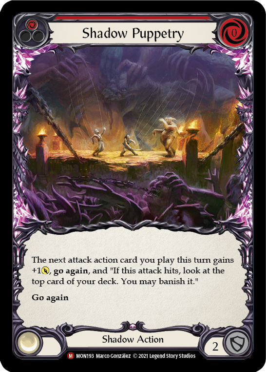 Flesh and Blood TCG | Shadow Puppetry [MON193-RF] (Monarch)  1st Edition Rainbow Foil | The Nerd Merchant